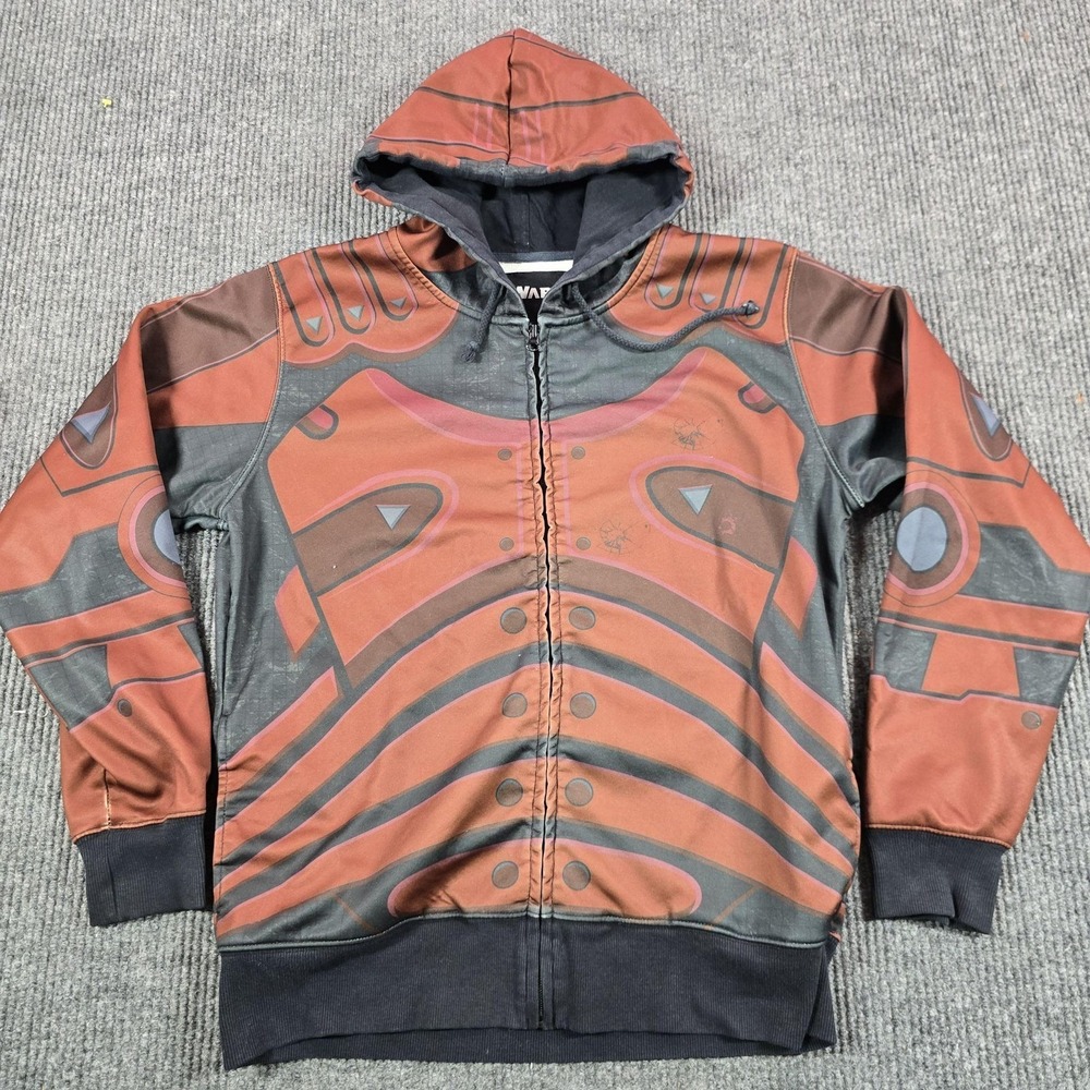 BioWare‎ Hoodie Mens Large Multicolor Mass Effect Armor Full Zip Fleece Jacket